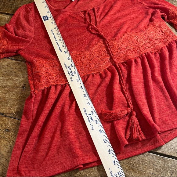 ALTAR’D STATE women’s Orange Medium Bohemian Blouse Bell Sleeve - Picture 10 of 11